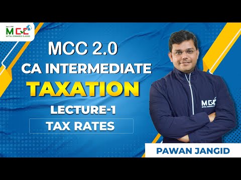 CA Inter Tax (Lecture-1) Basic Concepts (Tax Rate For Assessment Year 2025-26)