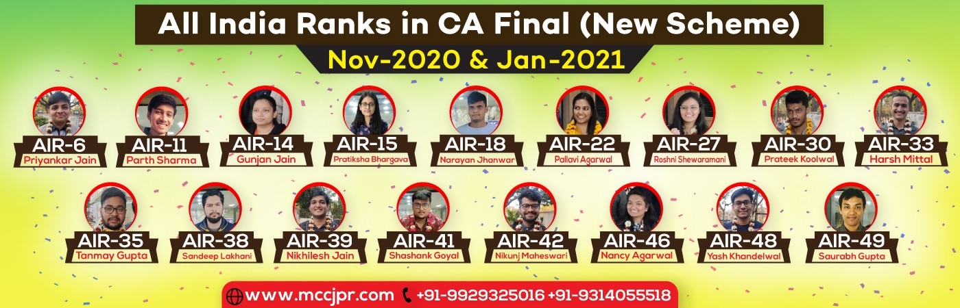 CA Final Results - All India Ranks In Ca Final