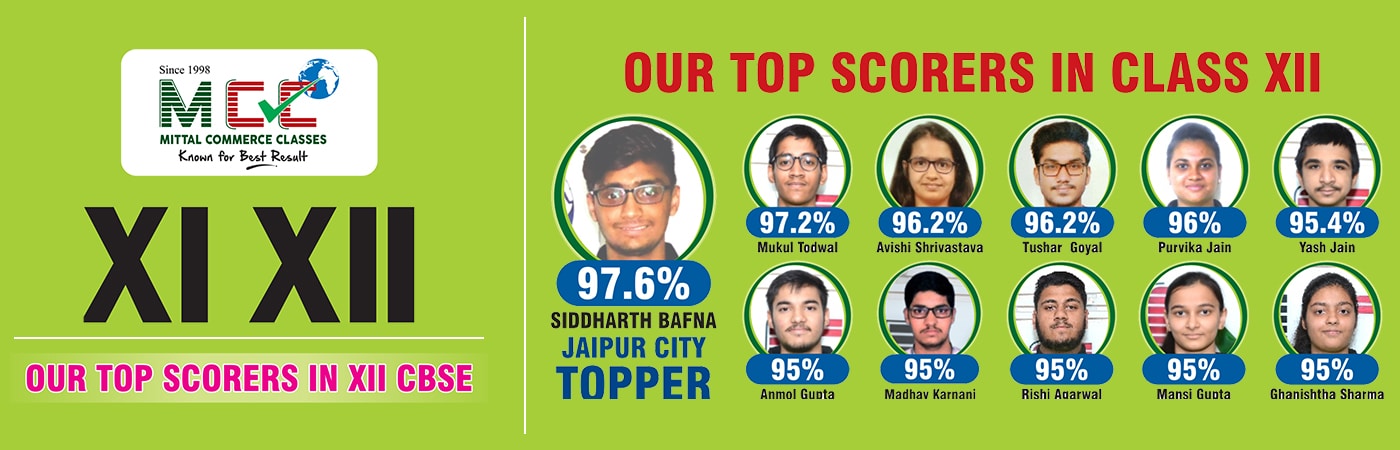 XII Commerce Result - Our Top Scorers In Class Xll