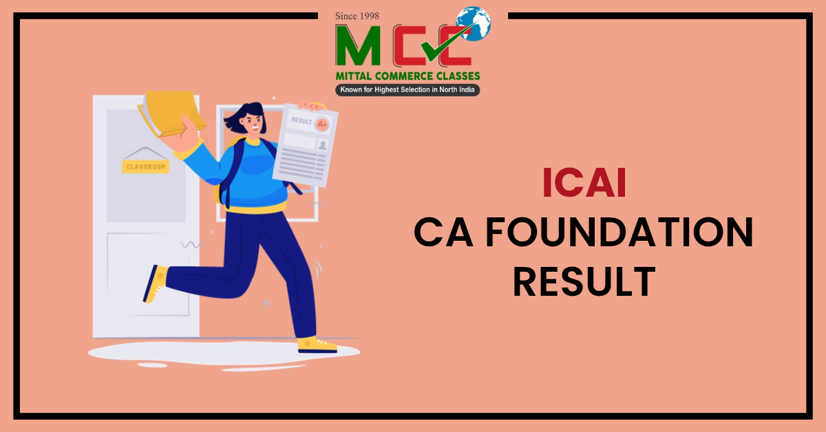 ICAI CA Foundation Result Exam Declared Today at icai.nic.in