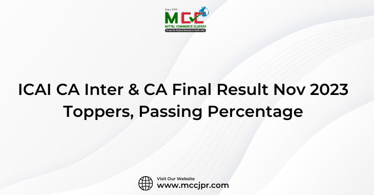 ICAI CA Inter & CA Final Result Nov 2023 Toppers, Passing Percentage