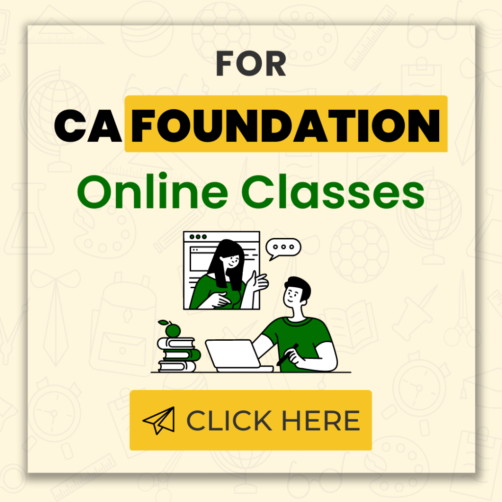 For CA Foundation Online Classes
