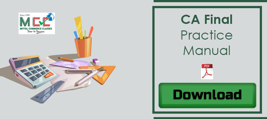 Old CA Final Practice Manual  – Download PDF for May 2020