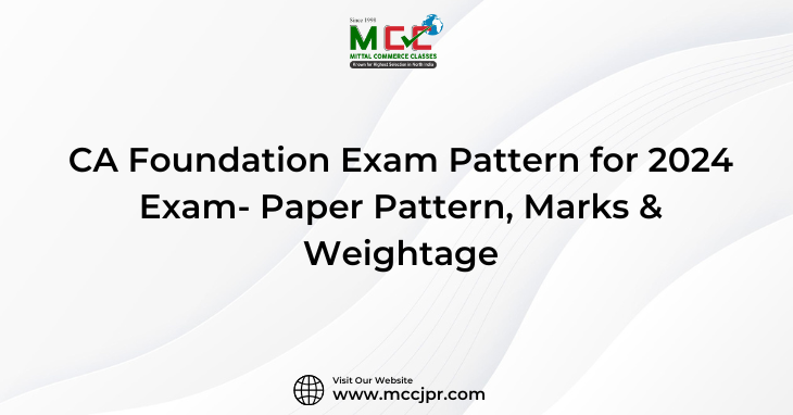 CA Foundation Exam Pattern for 2024 Exam- Paper Pattern, Marks & Weightage