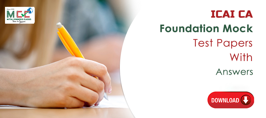 Download CA Foundation Mock Test Papers with Answers 2023