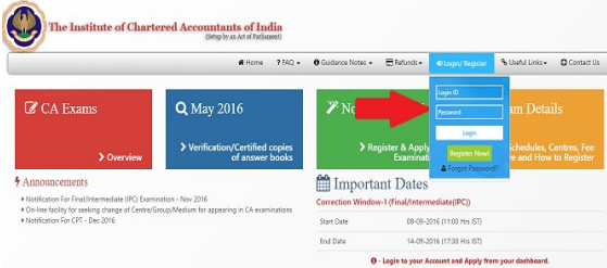 CA final admit card may 2019