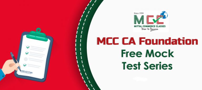 MCC CA Foundation Mock Test Paper With Answers 2019