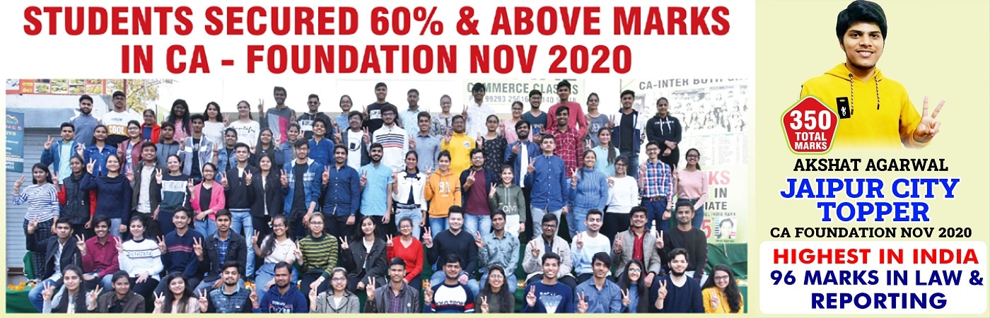 Students Secured 60% & Above marks in CA Foundation nov 2019