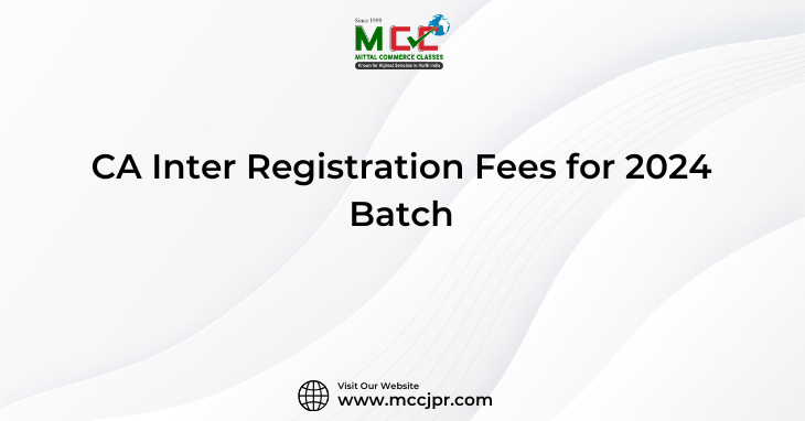 CA Inter Registration Fees