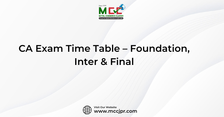 CA Exam Time Table